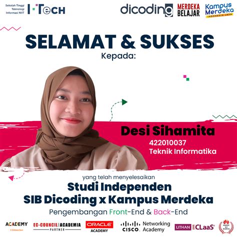 Selamat And Sukses Mahasiswi Stti Niit I Tech Prodi Teknik Informatika