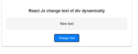 React Js Change Text Of Div Dynamically