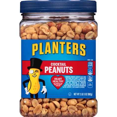 Planters® Salted Cocktail™ Peanuts 35 Oz Jar Planters® Brand