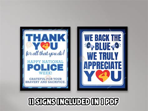 Police Week Sign Printable Bundle National Police Officers Week