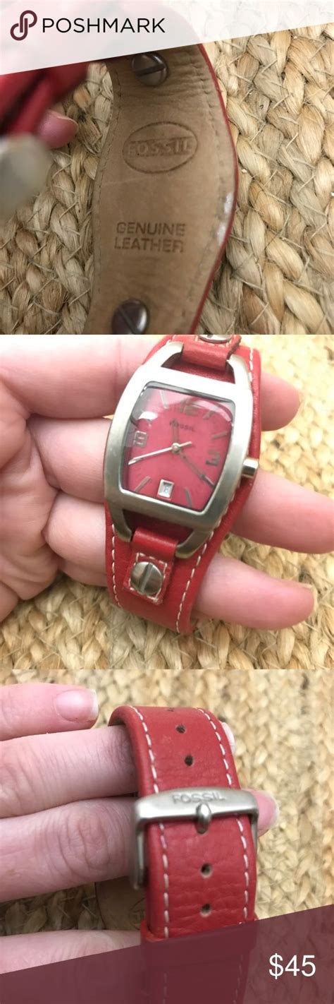 Red Fossil Watch Great Condition Fossil Watch Fossil Accessories