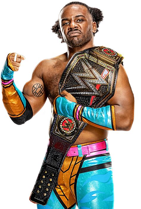 Xavier Woods WWE Champion Custom PNG by DecentRenderz on DeviantArt