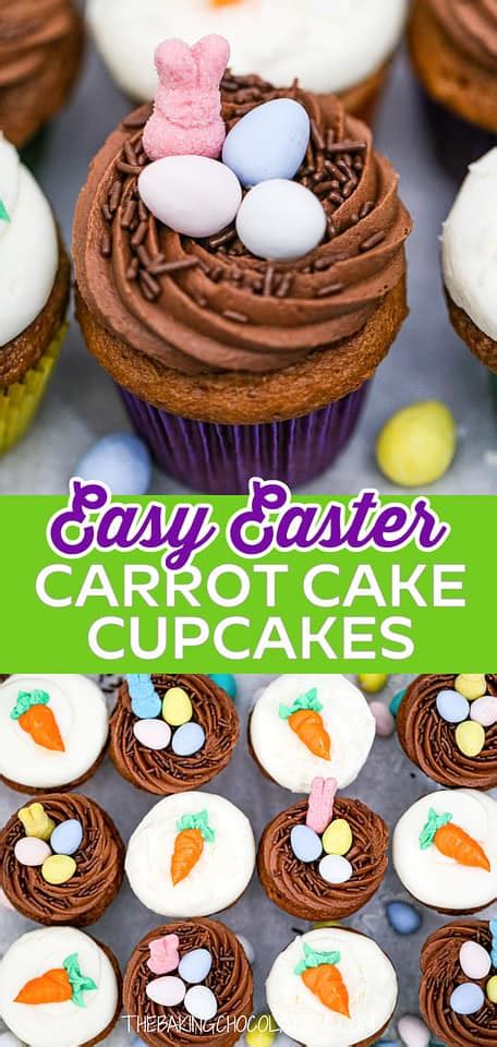 Easter Carrot Cake Cupcakes - The Baking ChocolaTess