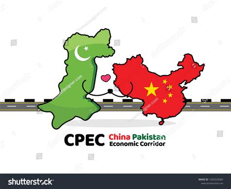 China Pakistan Economic Corridor Pakistan China Vector De Stock Libre