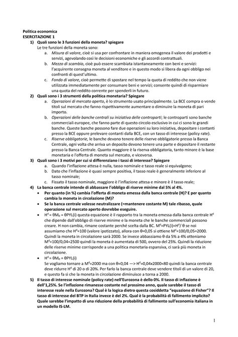 Esercitazioni Politica Economica Warning Tt Undefined Function