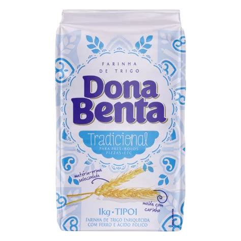 Farinha De Trigo Tipo 1 Tradicional Dona Benta Pacote 1kg à venda em