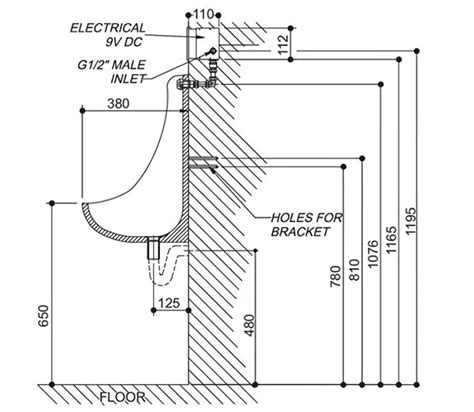 Những điều cần biết về kích thước bồn tiểu nam trước khi lắp đặt