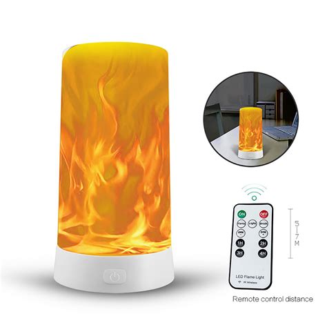 Modes Magnetic Led Flame Lamp Usb Rechargeable Flickering Emulation