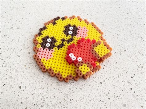 Emoji 3d Pixel Perler Beads Art Can Be Fridge Magnet Etsy