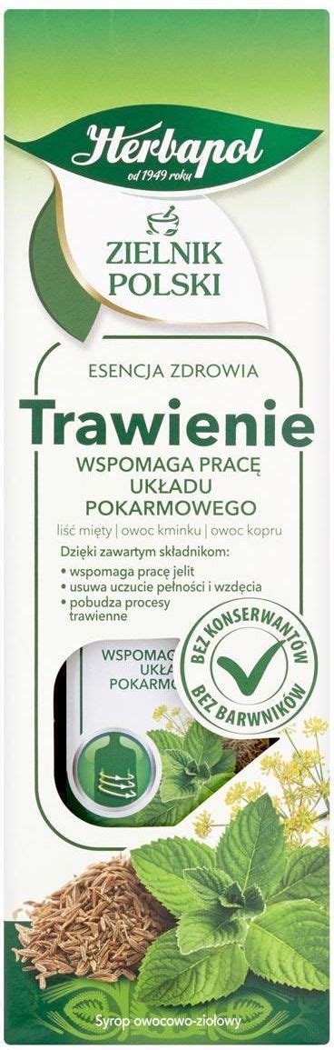 Herbapol Zielnik Polski Trawienie Syrop Owocowo Ziołowy 200 Ml Ceny i