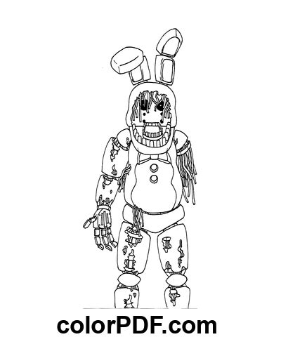 Fnaf Appassiva Bonnie Disegni Da Colorare E Libri In PDF