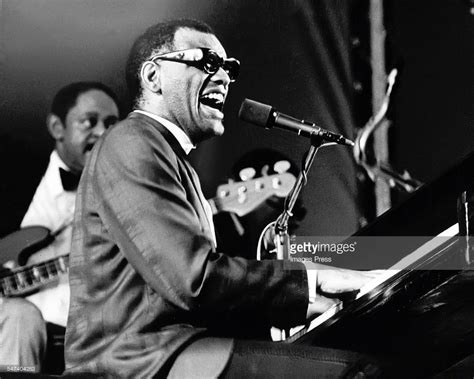 Ray Charles Performing At Tanglewood Circa 1970s In Lenox Ray