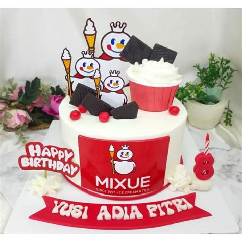 Jual Kue Ulang Tahun Tema Mixue Shopee Indonesia