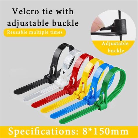 50PCS 8 150 Cable Ties Plastic Nylon Zip Reusable Releasable Fixed