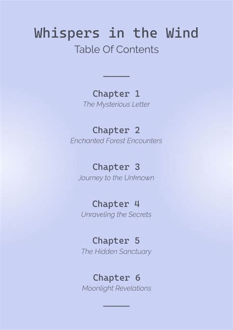 Free Table Of Contents Templates To Design I Wepik