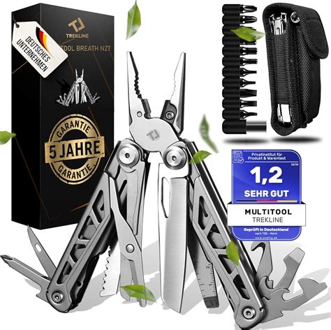 TREKLINE Premium Multitool Werkzeug Rostfreier Edelstahl Survival