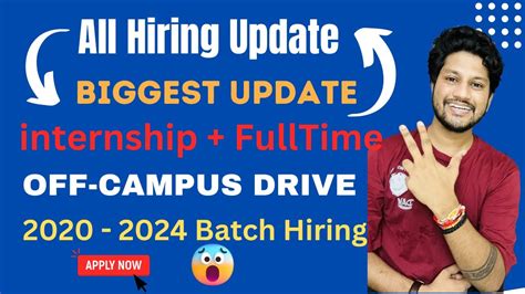 Biggest Hiring Latest Off Campus Drive 2024 2023 2022 2021 Batch Hiring Fresher Jobs