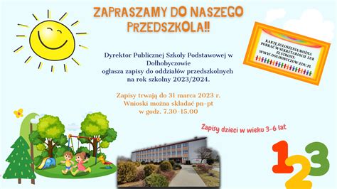 Zapisy Do Oddzia U Przedszkolnego Publiczna Szko A Podstawowa W