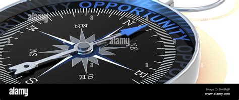 Compass Needle Pointing To Word Opportunity Stock Photo Alamy