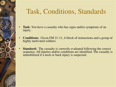 Army Task Condition Standard