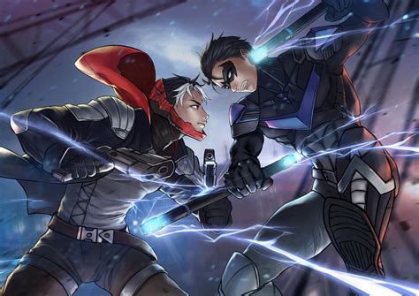 Nightwing And Red Hood Wallpaper