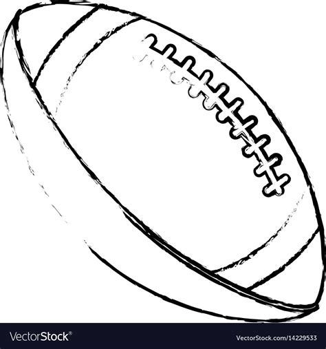 American football sport ball image sketch Vector Image