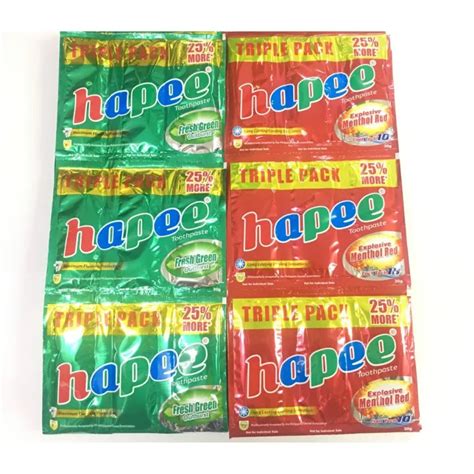 Hapee Toothpaste Sachet Trio 30g By 6s Lazada Ph