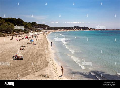 Las Salinas Beach In Ibiza Ses Salines Stock Photo Alamy