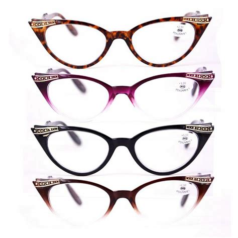 Women Sexy Reading Glasses Fashion Cat Eye Spring Hinge Readers Plastic 10~35 Ebay