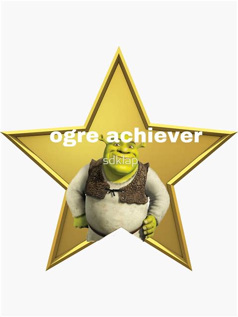 Ogre Achiever Sticker For Sale By Sdklap Redbubble