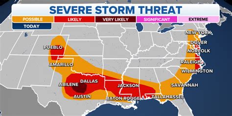 Severe weather will bring storm risk from Rockies through the Southeast ...