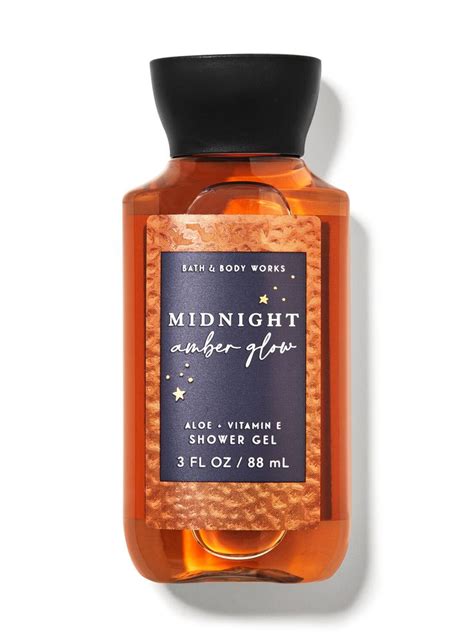 Bath Body Works Midnight Amber Glow Travel Size Shower Gel Bath And