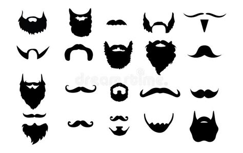 Beard And Mustache Vectors Stock Vector Illustration Of Mustache