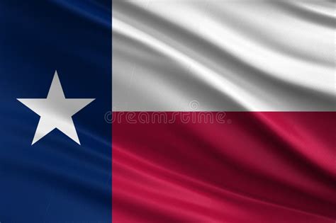 Texas Flag with Fabric Texture, Official Colors, 3D Illustration Stock ...