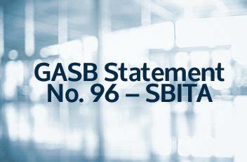 Gasb Statement No Sbita Cds