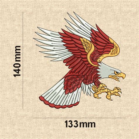 Eagle Embroidery Design Files For Machine Embroideryeagle Etsy