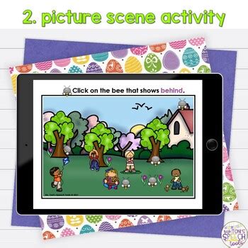 Spring Spatial Concepts Boom Cards Speech Therapy Activities TPT