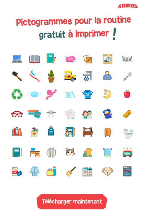 Pictogrammes Pour La Routine Gratuit Imprimer Pictogramme Routine