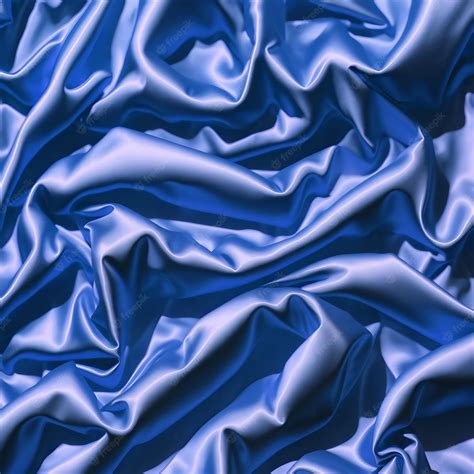 Premium AI Image | Blue silk fabric background texture