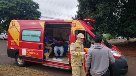 Motociclista Fica Ferido Em Acidente De Tr Nsito Envolvendo Duas Motos