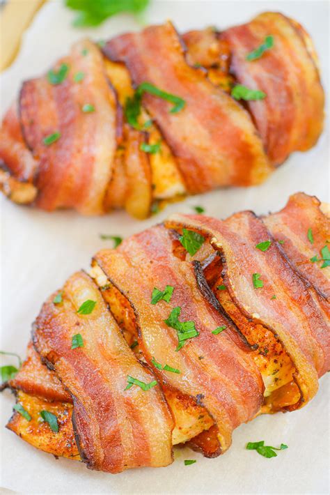 Air Fryer Bacon Wrapped Chicken Breast