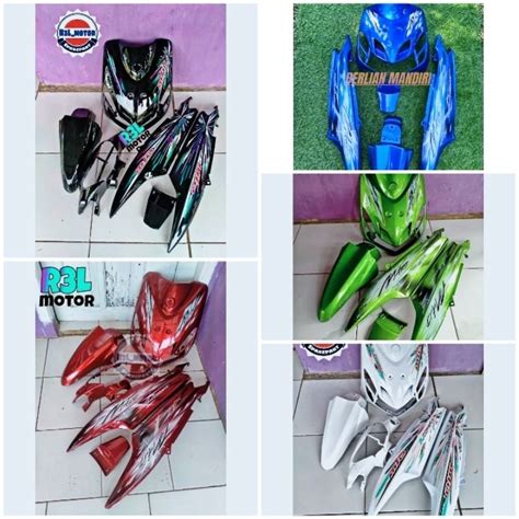 Jual Cover Full Body Halus Yamaha Mio Smile Warna Plus Striping