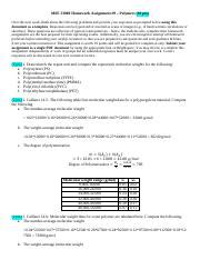 Mse Hw Pdf Mse Homework Assignment Polymers Pts