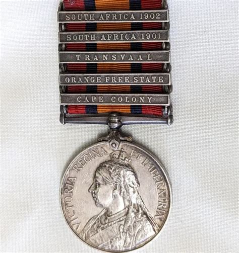 Ww1 Officer Queens South Africa Medal Stonestreet 15 Company Imperial