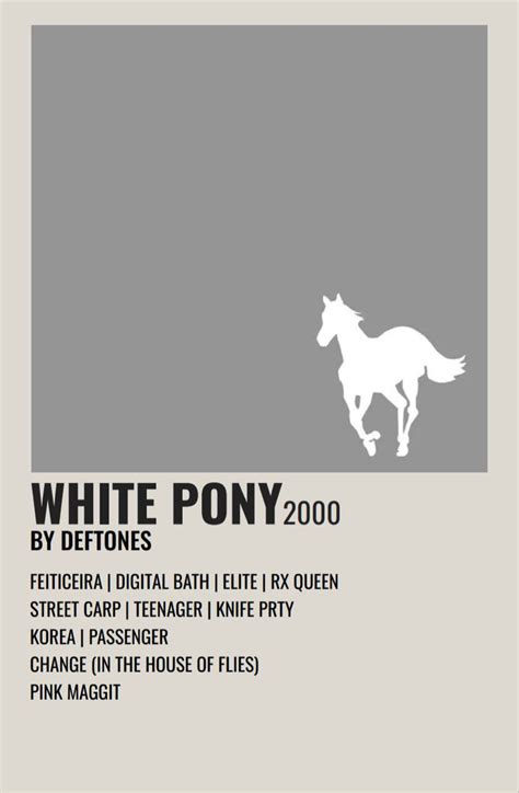 Deftones White Pony Polaroid Poster Deftones White Pony Music Poster