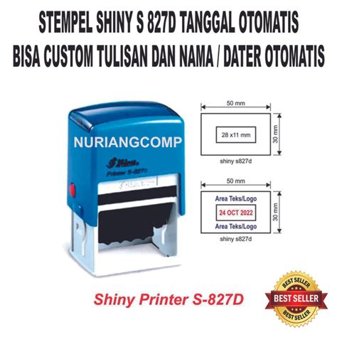 Jual Stempel Shiny S D Tanggal Otomatis Custom Text Dater Otomatis