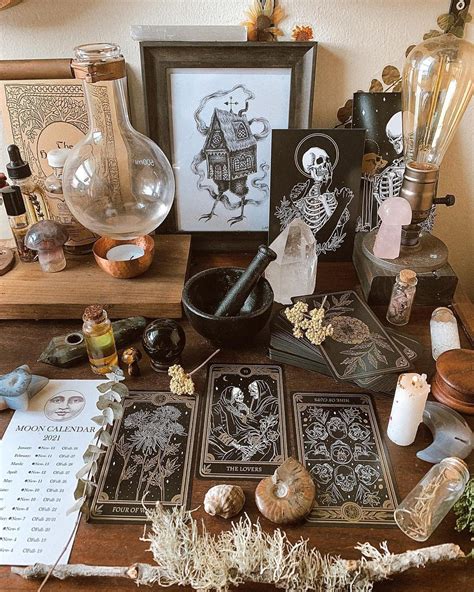 What a beautiful altar set up 😍 📷 crescentandcraft #altar #witchesofinstagram #witch #witchcraft ...