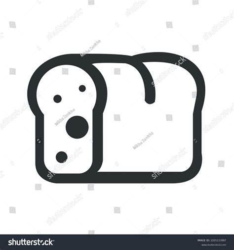 Bread Black White Color Logo Icon Stock Illustration 2205123987 ...