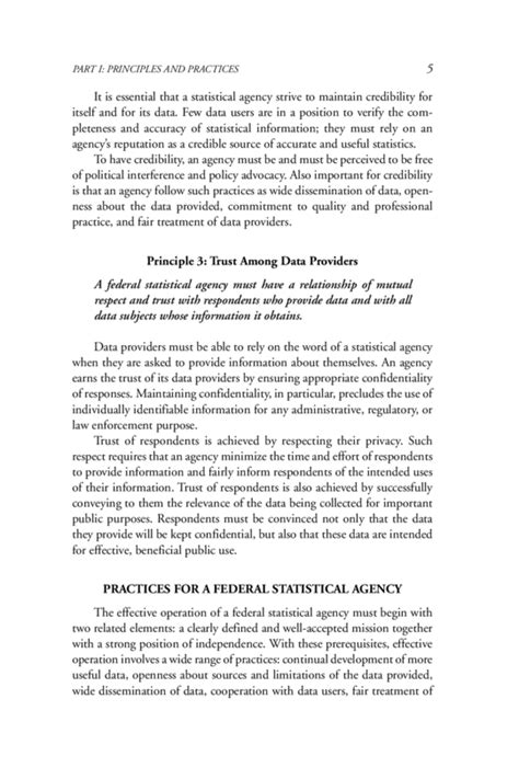 Part I Principles And Practices For A Federal Statistical Agency