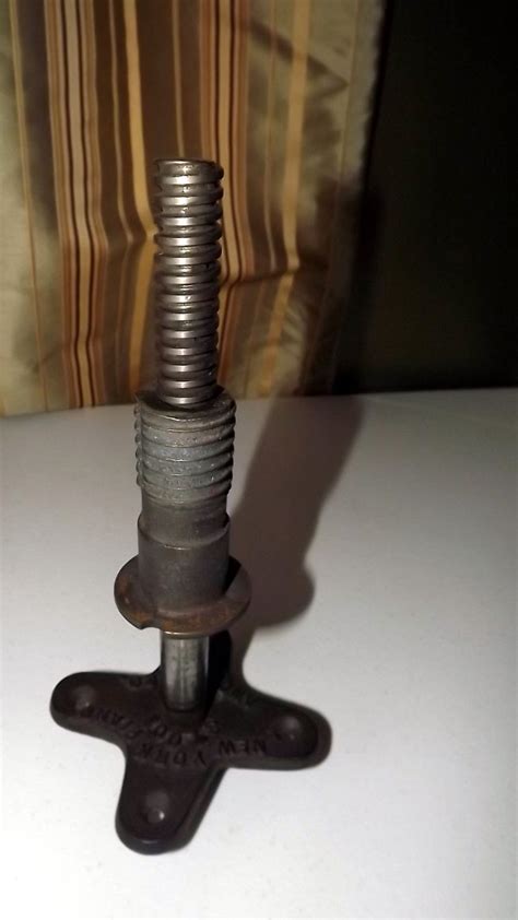 Antique New York Piano Stool Hardware Metal Thread Screw Spindle